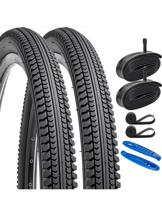 Other - 27.5 x 2.40 Folding Bike Tires with Tubes and Rim Strips, 2-Pack